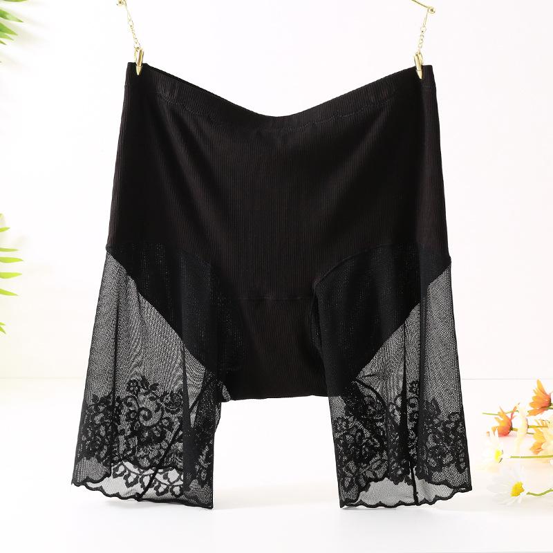 Plus Size Safety Short Pants Women Summer Seamless Under Skirt Pants Anti Chafing Boxers Female Sexy Lace Boyshorts Women