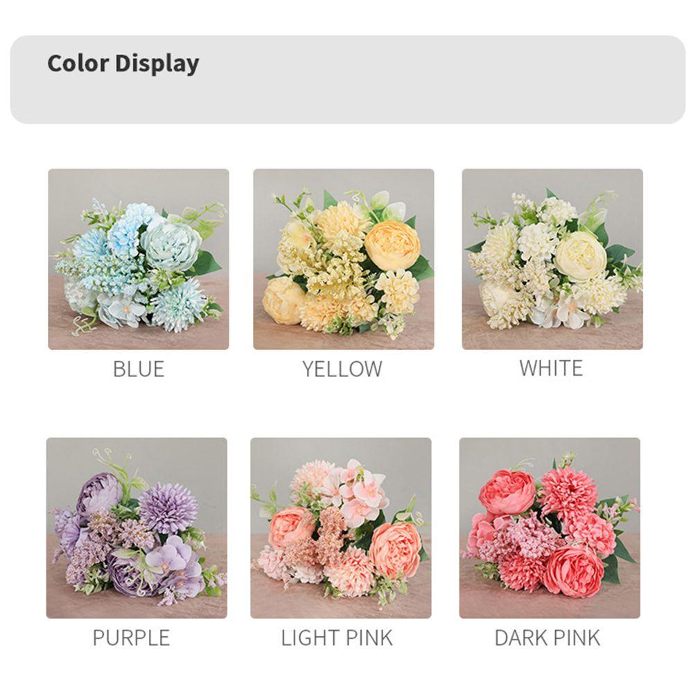 Реквизит Домашний Декор Искусственный Букет Искусственный Пион Гортензия Вечеринка Свадебное Украшение Шелковый Цветок Розы