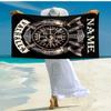 Personalized customized proof beach towel with Viking Sign pattern - soft, absorbent,quick-drying,perfect swimming,camping&bathing