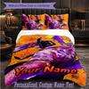 Personalized 3Pcs Bedding SetChainsaw Man Custom Text Duvet Cover Pillowcase Set Bedroom Gift