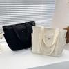 Portable Canvas Tote Bag Large Capacity Cloth Shoulder Bag Shopping Bag Mommy Handbag  Students