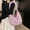 Новые универсальные женские сумочки на нитке, из микрофибры, однотонные, для поездок на работу, 2026, клетчатые, с драпировкой, на плечо