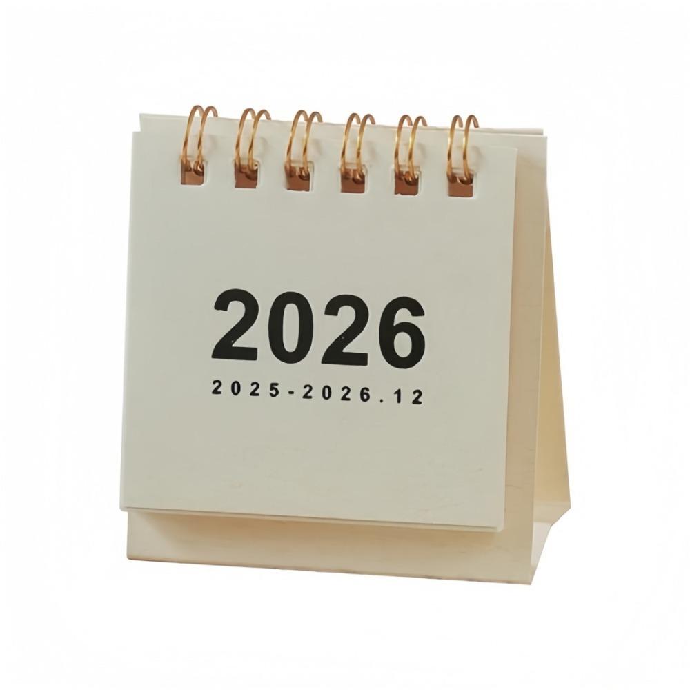Mini Simple Paper Desk Calendar Creative Portable Spiral-Bound Calendar For Time Planning Notebook Desktop Ornament