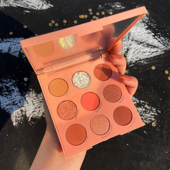 Тени для век Flash Водостойкая стойкая нелетучая пудра с мелкой текстурой 9-цветная красочная сияющая палитра теней для век Аксессуар для макияжа