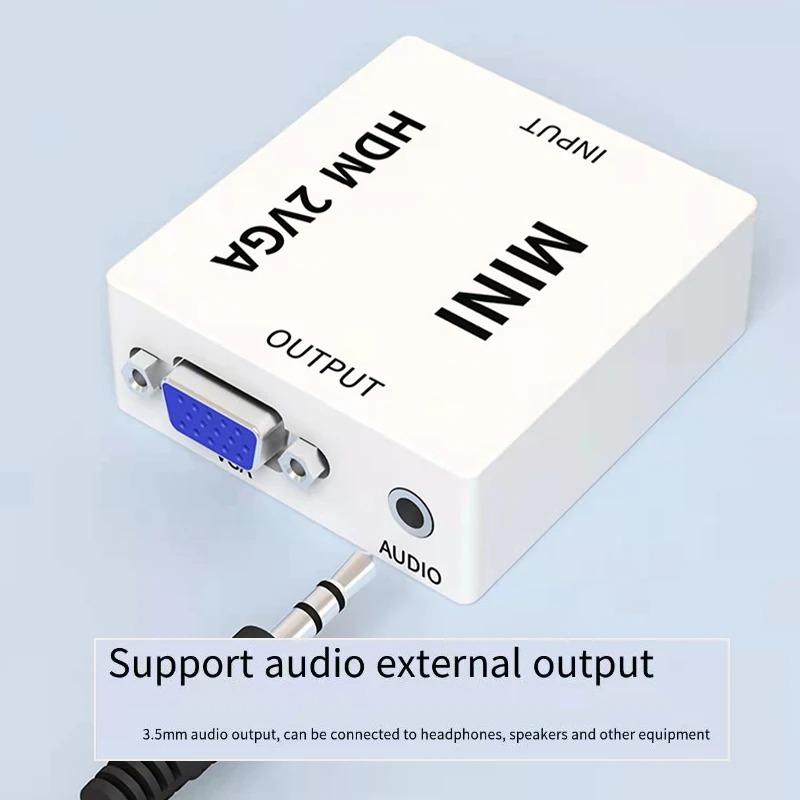 Конвертер HDMI в VGA 1080P со звуком Конвертер VGA в HDMI Адаптер HDMI для проектора DTV ТВ HDVD Ноутбука