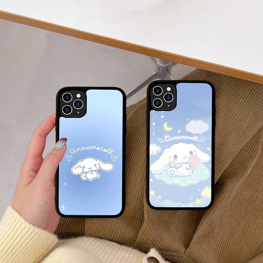 Caroon Cute C-Cinnamorolls PC+TPU Protective Phone Case For IPhone 17 16 Pro Max 15 Plus 14 13 12 11 Cover