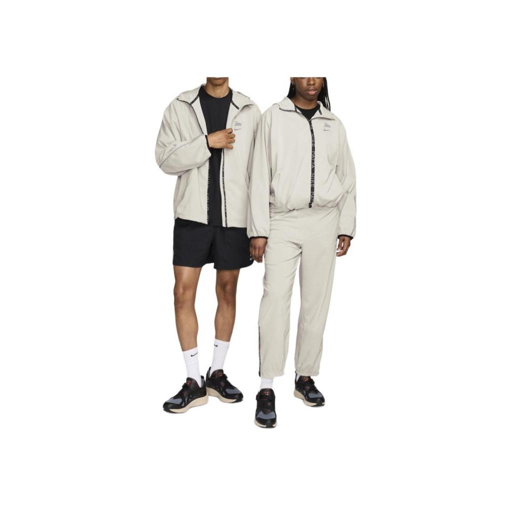 Nike X Patta SS24 Удобная модная спортивная куртка с капюшоном и логотипом на молнии с длинными рукавами Куртка унисекс Серая FJ3088-126