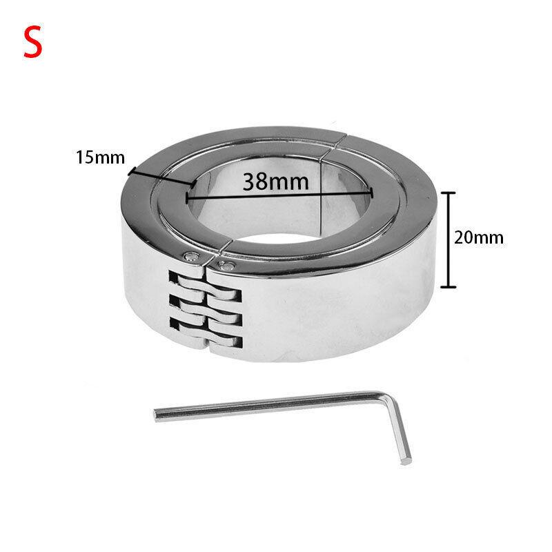 БДСМ большой сверхмощный мужской мяч мошонки носилки тренировочное устройство для пениса металлический замок бондаж кольцо на член задержка эякуляции секс-игрушка