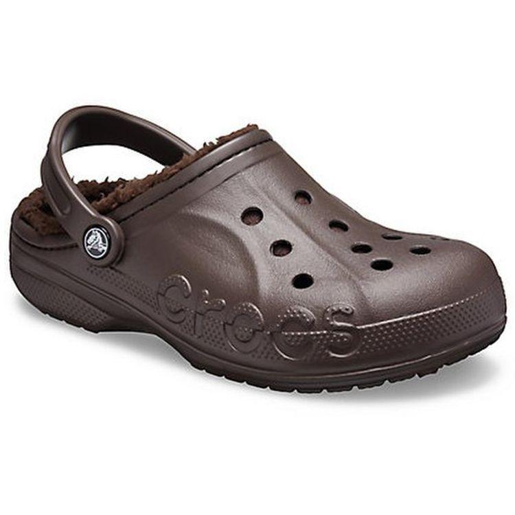 Crocs Baya EVA Легкие Клоги с круглым носком и теплой хлопковой подкладкой Унисекс Клоги Коричневый 205969-22Z