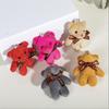 5 Colour Little Bear Plush Toy Small Doll One Piece Bag Key for Girl Letter Bowknot  Stuffed Pendant Cute Animal
