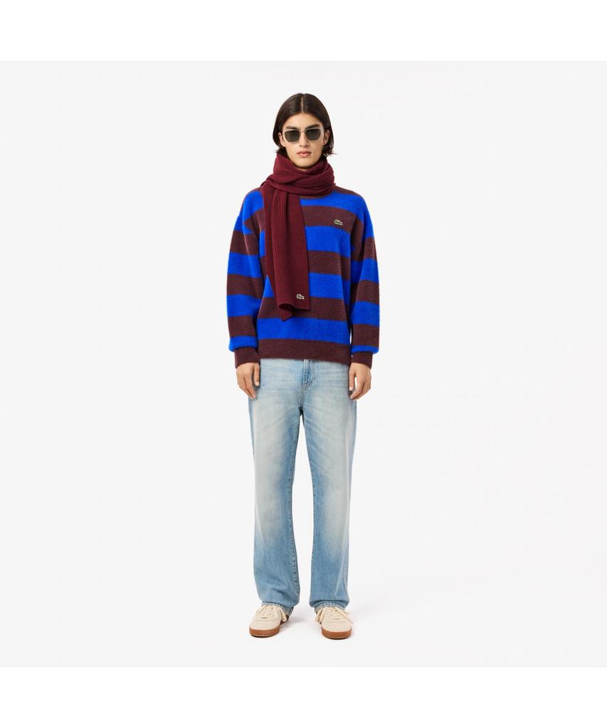 Мужской двусторонний полосатый пуловер LACOSTE Ah2915-54N Ib7