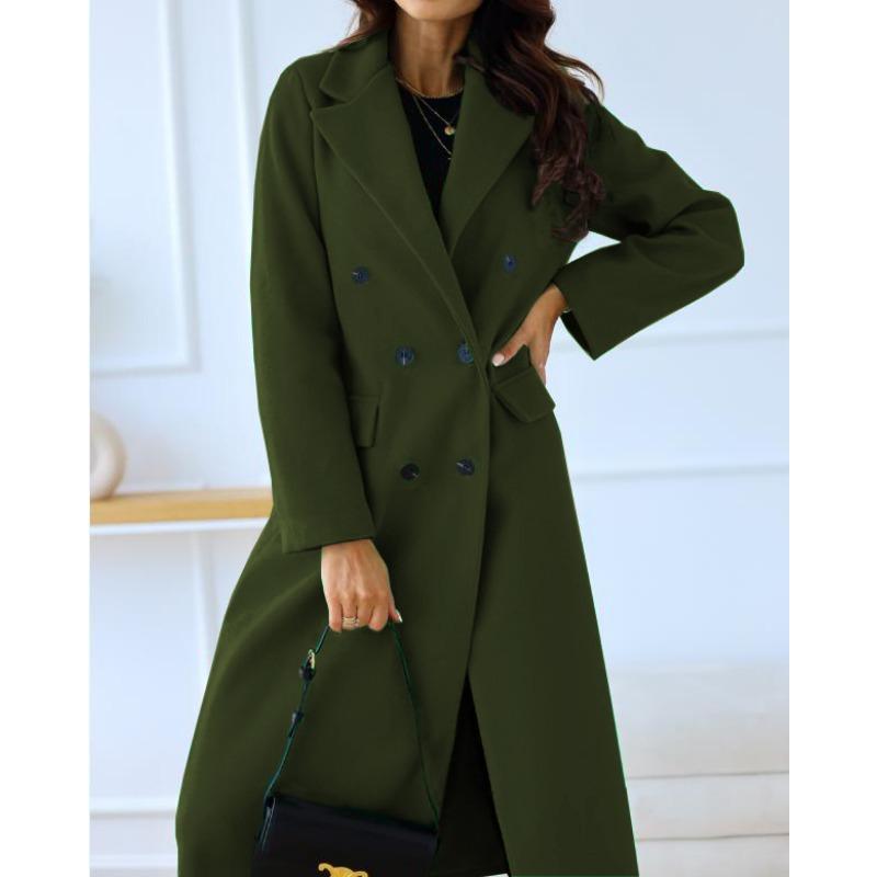 YYFS Женские модные повседневные однотонные куртки и пальто с воротником-поло на осень-зиму с длинным рукавом и принтом