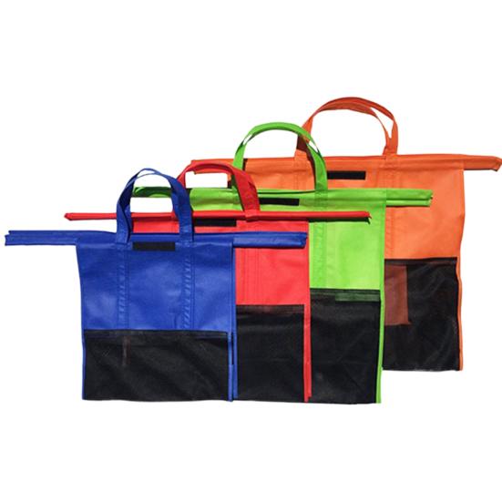 4Pcs Trolleys Bag Reusable Shopping Bags with Reinforced Handle Large Capacity Reusable Folding Trolley Bags
