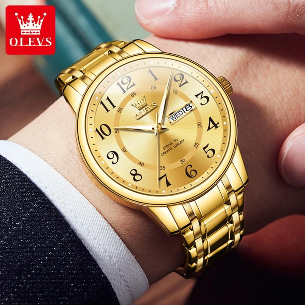 Olevs 2891 Custom logo Arabic Numerals Digital Dial Classics Business Luxury Waterproof Calendar Quartz Watch Man Wrist Watch