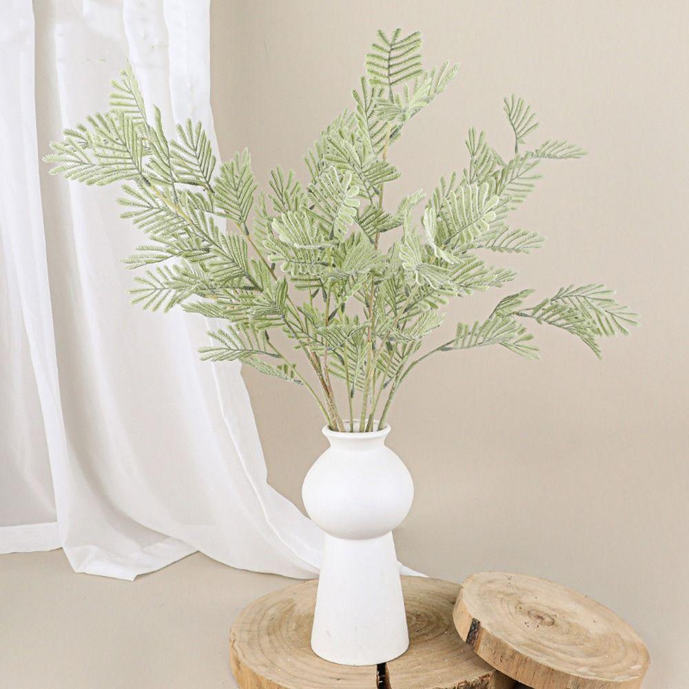 75cm Artificial Mimosa Branch Elegant Fake Flower Simulation Mimosa Plant  Birthday Party