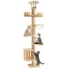 Floor To Ceiling Cat Tree, 6 Tier Adjustable Cat Tower with 7 Sisal Posts for Indoor Cats