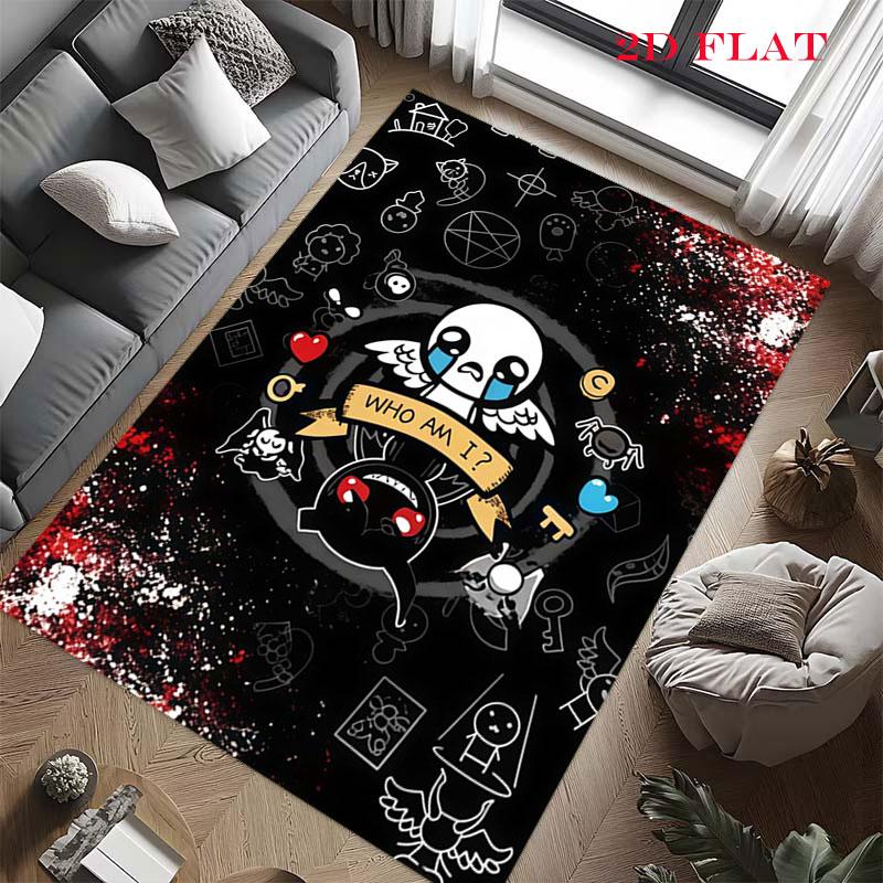 Ковер 'The Binding of Isaac' в стиле хоррор-мультфильма для гостиной, спальни, дома, украшение дивана, нескользящий коврик для игр детей