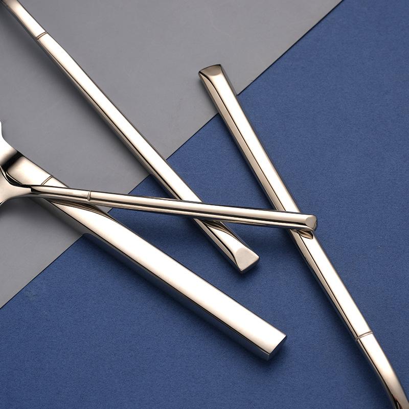 Креативный набор ножей, вилок и ложек для ресторана, столовый нож, нож для стейка, утолщенная ковка, клубный банкет, 4 шт.