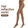 Plus Size Shaping Tights Shiny Pantyhose For Women Spring Summer  70D Oil Tights Sexy Reflective Fitness Compression Stockings