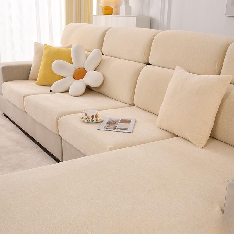 Чехол для дивана с защитой от кошачьих царапин, новый зимний утолщенный чехол из синели, универсальный нескользящий чехол для подушки без измерений