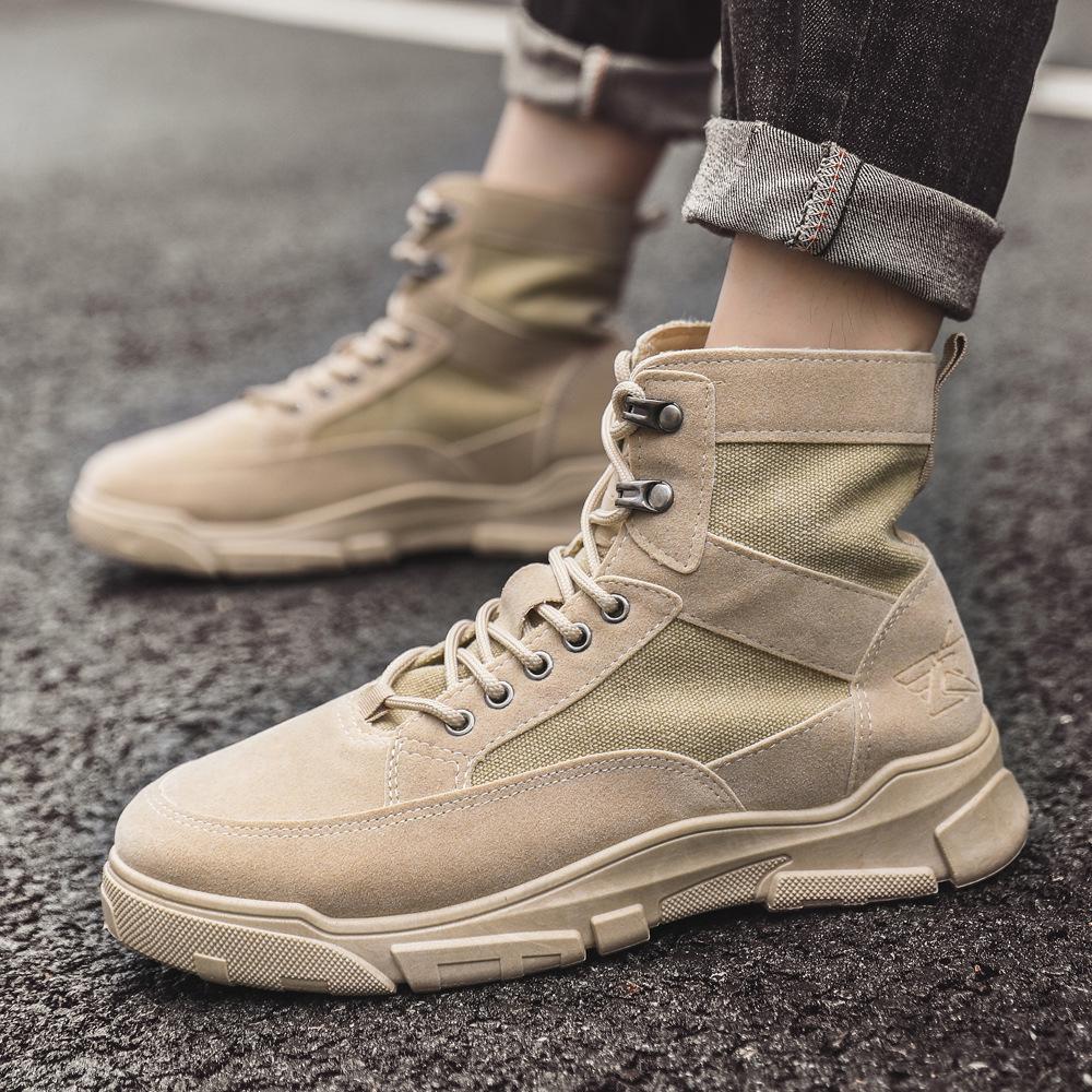 High Top Outdoor Men's Work Shoes Fashion Fashion All Comfortable Casual Single Shoes Autumn and Winter Men's Shoes