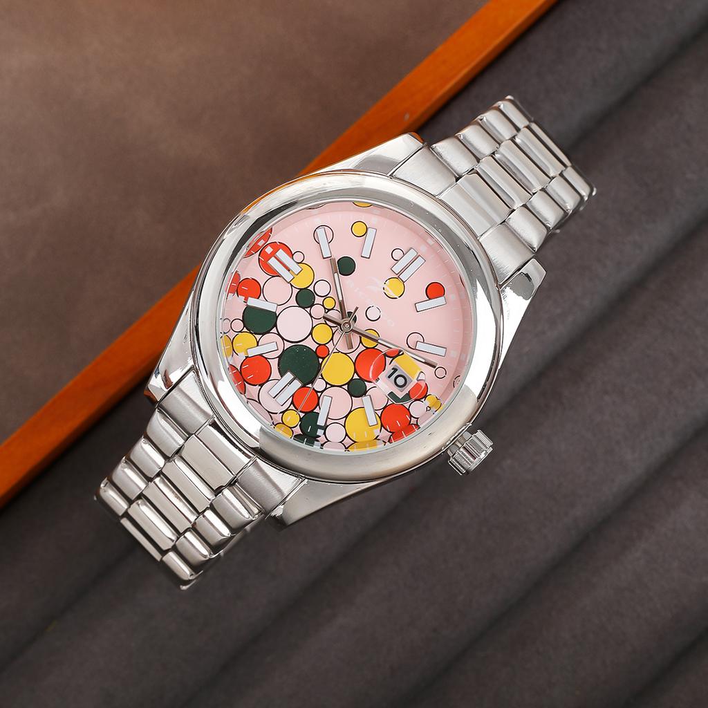 Classic Men's Quartz Watch Luxury Fashion Calendar Date Clock Round Glass Mirror Stainless Steel Business Wristwatch for Gifts
