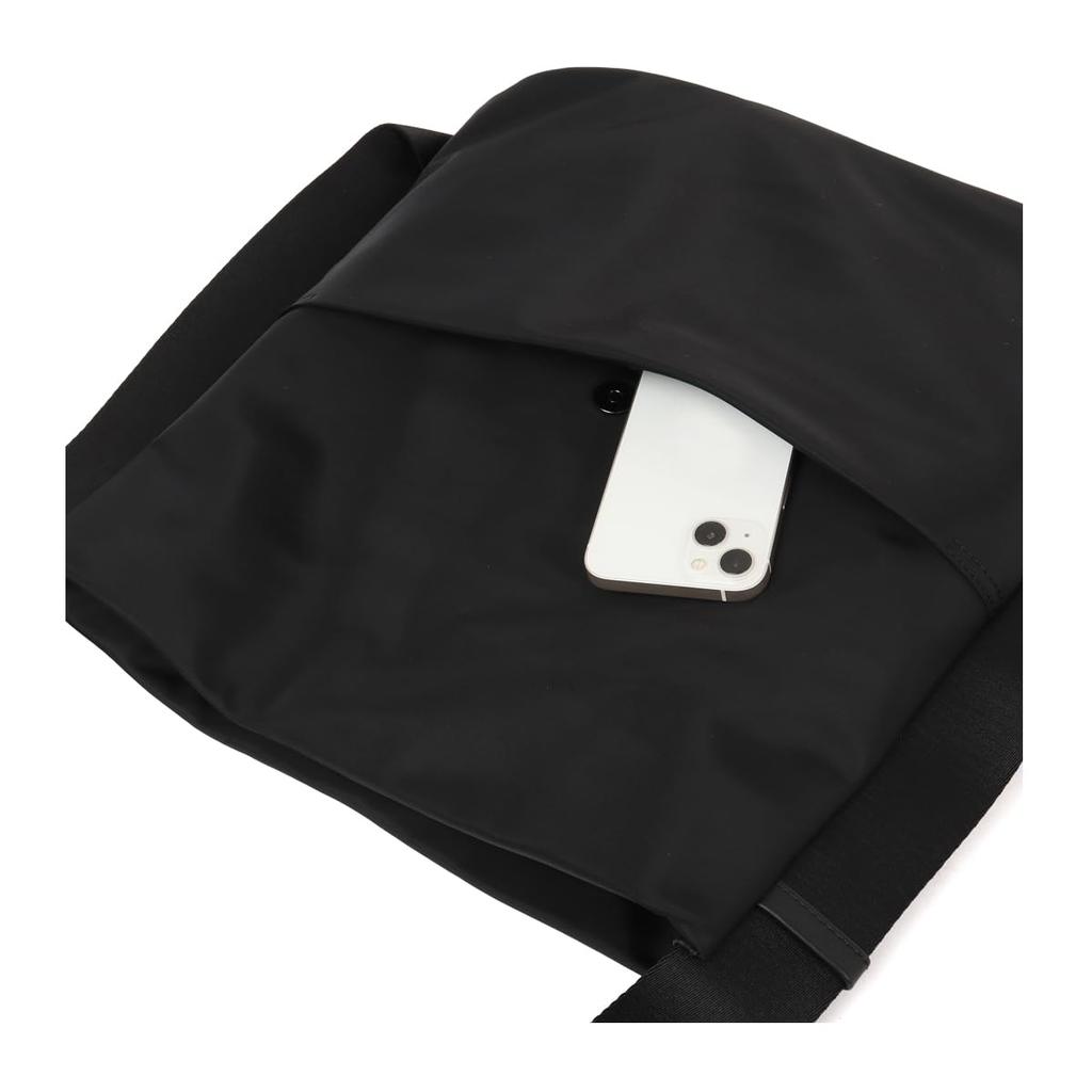 Lacuo Minimal Nylon Gray One-Shoulder Bag, (Q)