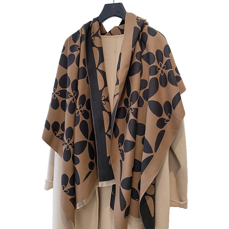 Printed Fashion Temperament, Age-Reducing Thickened Neck, Long Shawl, Atmospheric Scarf
