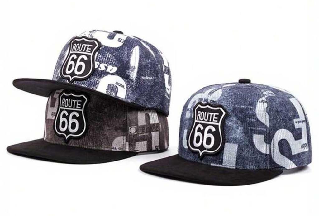 Sproutsy Men's ROUTE66 Baseball Cap, Casual and Stylish for Outdoors, Flat Cap (Blue)