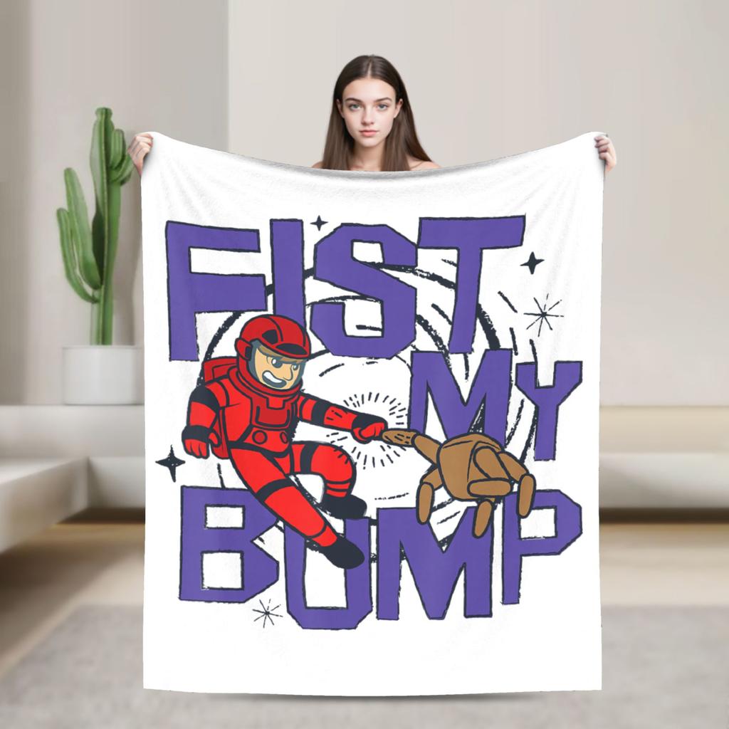 Project Hail Mary Amaze Eridani-Rocky Flannel Fashion Blanket Neon Portrai Funny Throw Fashion Blanket Sofa Bedding Lounge Super Soft
