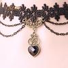 Women Lace Beads Choker Victorian Steampunk Style Gothic Collar Necklace Gift Suspension Trinket
