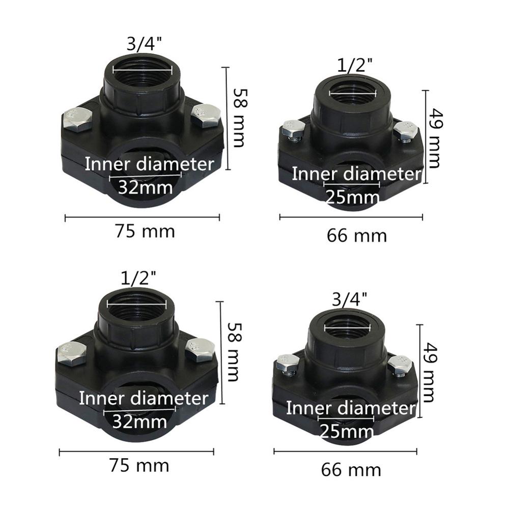5 шт. Хомут для трубы DN32/DN25 1/2" 3/4" Внутренняя резьба Садовая Сельскохозяйственная Ирригационная Водопроводная Труба Соединительные Фитинги Седловая Клипса для Трубы