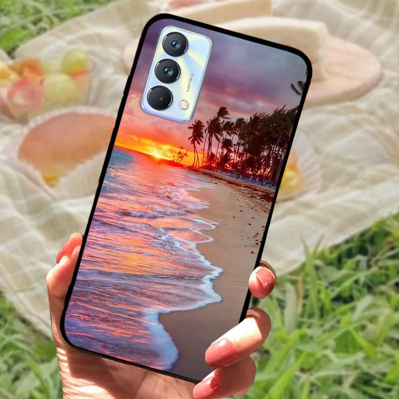 Чехол для Realme GT Master Edition Мраморный painted Cover Мягкий силиконовый ударопрочный чехол для телефона Для Realme GT Master Coque Бампер