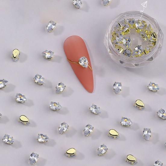 20 шт. украшения для ногтей неправильной формы, сверкающие, неокисляющиеся, нержавеющие, цинковые, блестящие, украшения для дизайна ногтей, маникюр, сделай сам