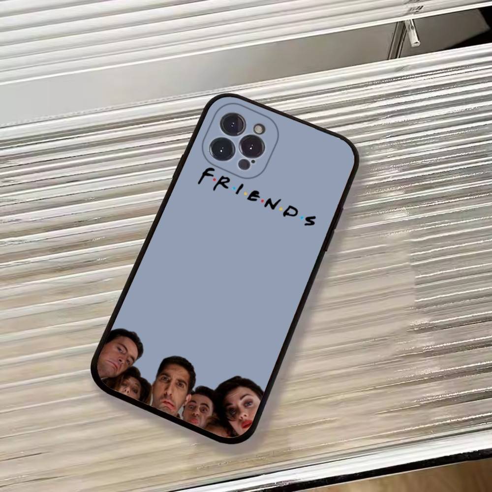 Популярное ТВ-шоу Друзья Чехол для телефона iPhone 17,16,15,14,13,12,11 Plus,Pro Max,XS,Мягкий черный чехол