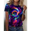 Carnival T-Shirt For Women 3D Printed T Shirts Spring Summer Casual Loose Tees Street Crew Neck Tops Short Sleeves
