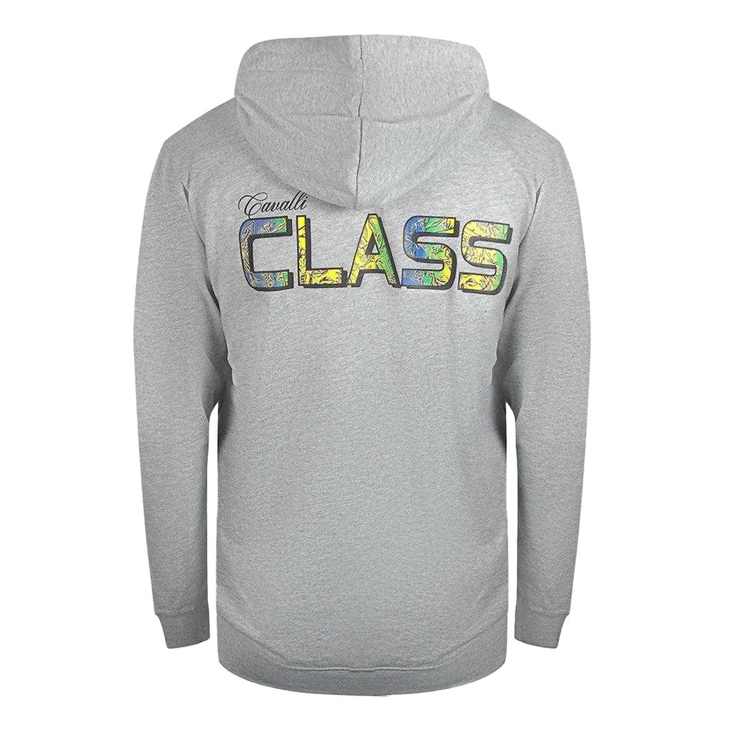 Cavalli Class Mens Floral Logo Full Zip Hoodie
