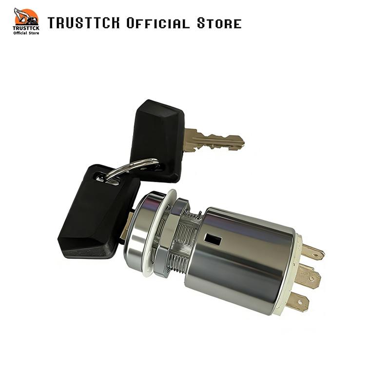 Aftermarket Ignition Switch 4 Position Off/Accessory/Ignition/Start 22mm Diameter Panel Hole for 0-351-05 Switches Seat 3