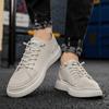 Новые модные кроссовки для мужчин весна/осень на шнуровке дышащие дизайнерские туфли мужские кожаные повседневные туфли pu