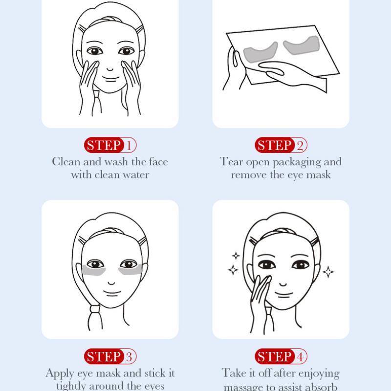 Sadoer Коллагеновая восполняющая гелевая маска для глаз, увлажняющая область вокруг глаз, улучшает морщины вокруг глаз