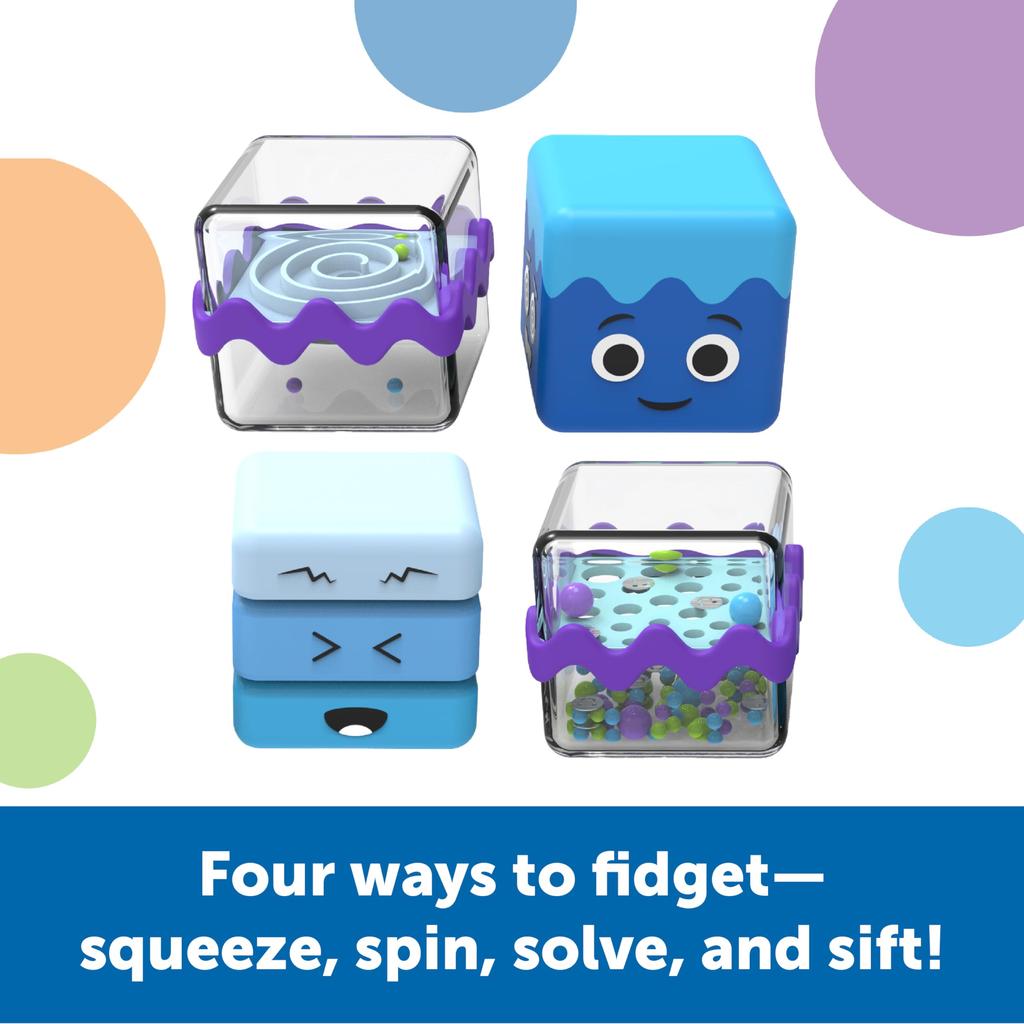 Набор кубиков для успокоения Learning Resources Fidget Toy Контроль эмоций Товары для релаксации SEL LER5582 Оригинальный продукт