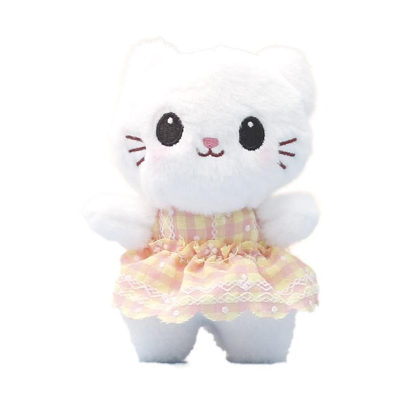 Плюшевая брелок-игрушка кошка с мягким коротким ворсом для декора сумки девочки