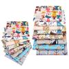 8Pcs Sewing Cloth Pre-cut Cats Print Cotton Quilting Fabric Patchwork for DIY Cloth Bag