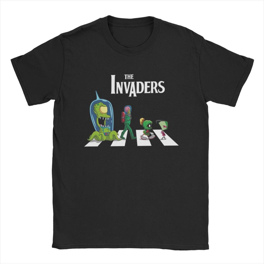 Мужская футболка The Invaders Crosswalk Invader Zim Модные хлопковые футболки с коротким рукавом, футболки с круглым вырезом, топы больших размеров