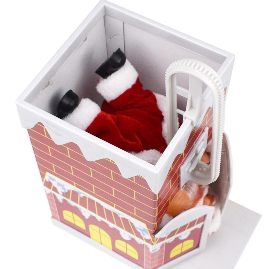 Door climbing chimney electric music Santa Claus creative children's toys Christmas gift ornaments