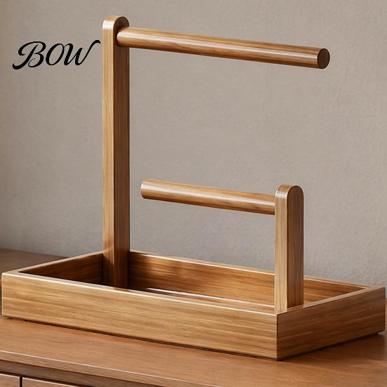 Compact Sundries Holder Wooden Headband Organizer, Large Capacity Storage Box, Space Minimalist Unit Saving Multi Purpose Container, for Hair
