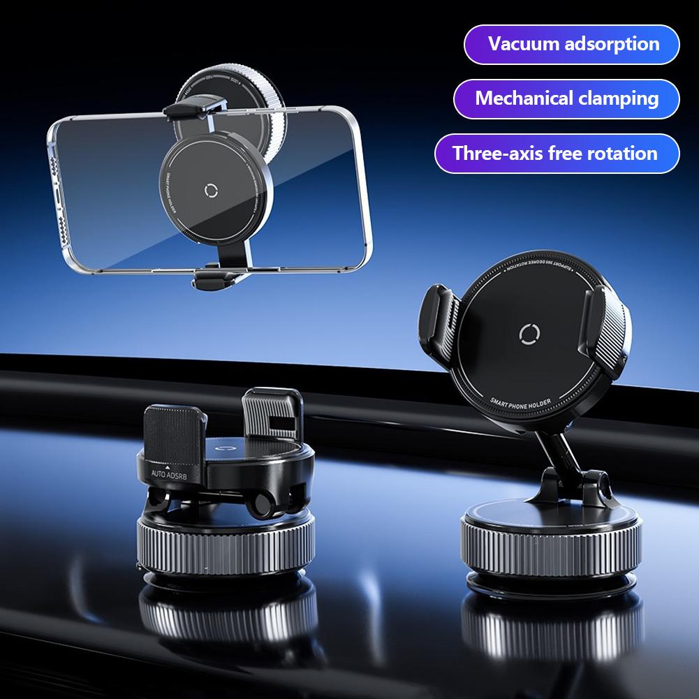 Magnetic Phone Holder Car Mount Telescopic Clip 360° Rotation Vacuum Suction Cup Strong Magnet Foldable for iPhone17 16 15Promax 6