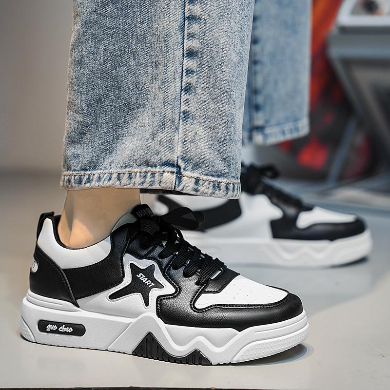 Men's Fashion Casual Low Top Skateboarding Shoes Boys Comfortable Sneakers Male Students Trending Soft Sole Classic Breathable Gym Non-slip