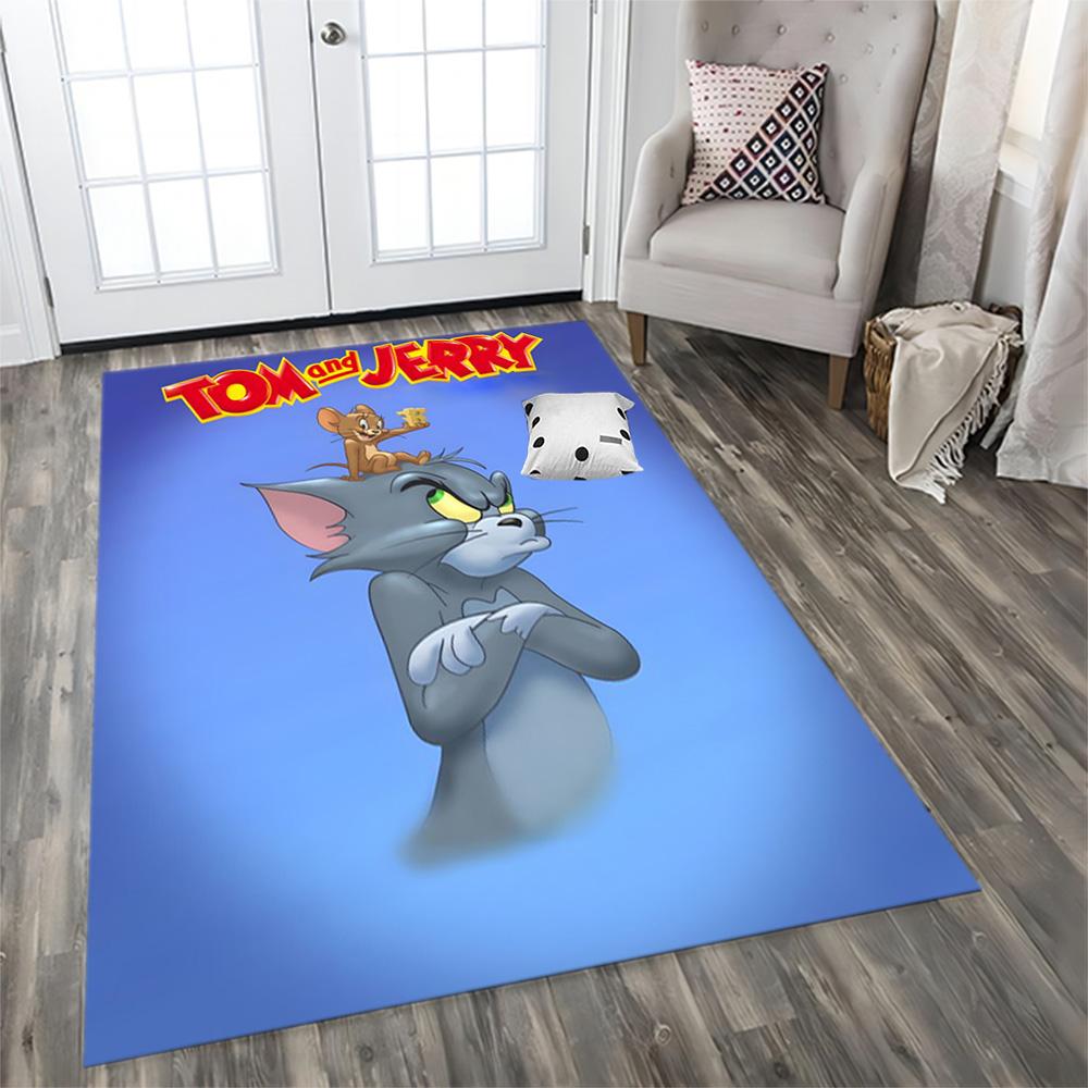 Tom And Jerry Adventure rug for living rooms, bedrooms, home décor, and as gifts.