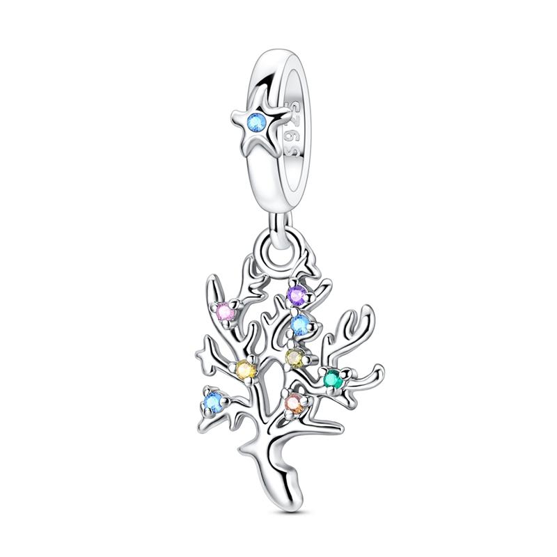 Summer Series Original 925 Sterling Silver Charms Bead Blue Marine Life Pendant Fit Original Bracelet For Women Jewelry Gift